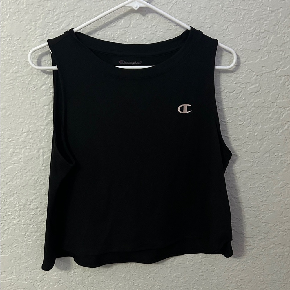 Champion Black Sleeveless Crop
